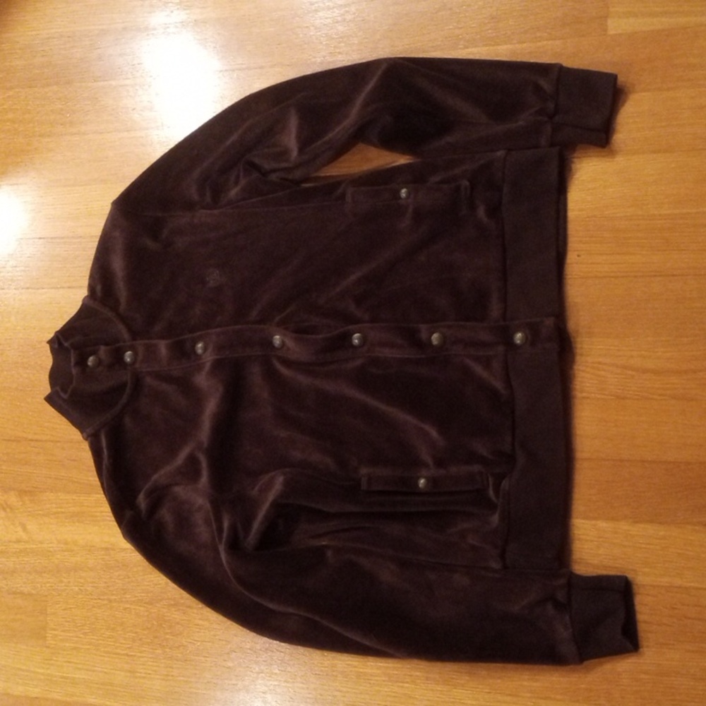 Vintage Velour Lauren Ralph Lauren Button Down Jacket Women's Small